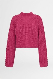 AJE Delphine Knit Jumper Fuchsia