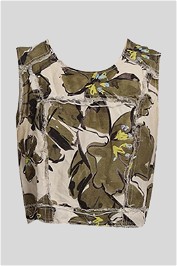 Aje - Oasis Olive Leaf Shell Top