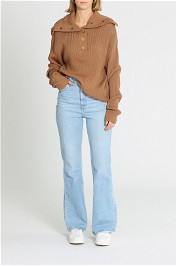 Camilla and Marc Dena Collared Knit Tan