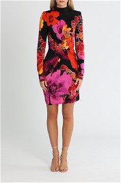 Camilla Cross Front Mini Dress Midnight Poppy