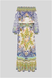 Camilla Star Of The Sea Off Shoulder Shirred Dress