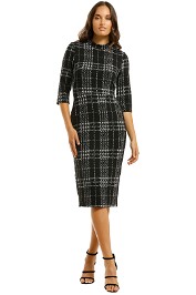 Cooper-St-Tessellation-Fitted-Dress-Black/White-Front