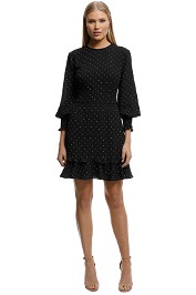 Cooper St-Portia Long Sleeve Mini Dress-Polkadot- Front.