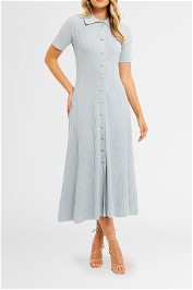Country Road Button Thru Knit Dress