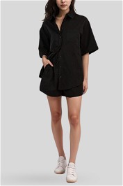 Maxie Black Cotton Shirt