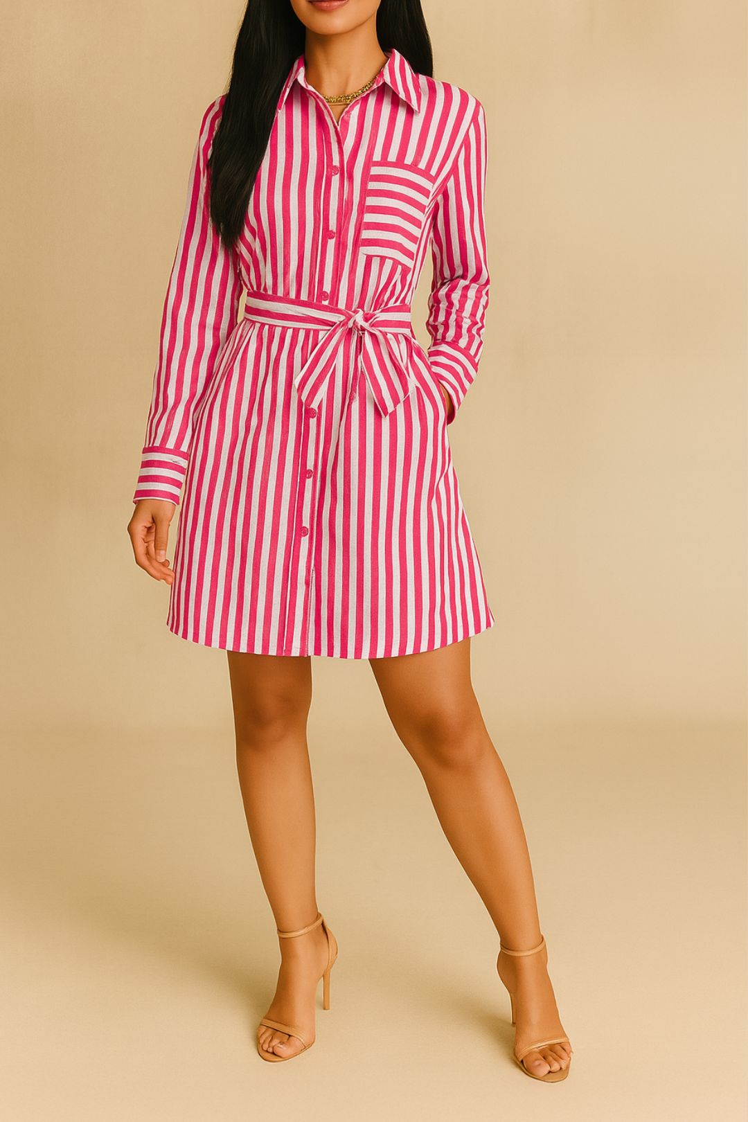 Dress Hire  Brunch aston studio Demi Dress - Hibiscus Pink