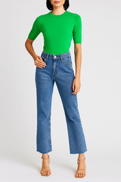 Dress Hire Brunch CUE	Elbow Sleeve Round Neck Knit in Green