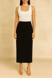 Dress Hire Brunch venroy Tencel Knit Skirt in Black
