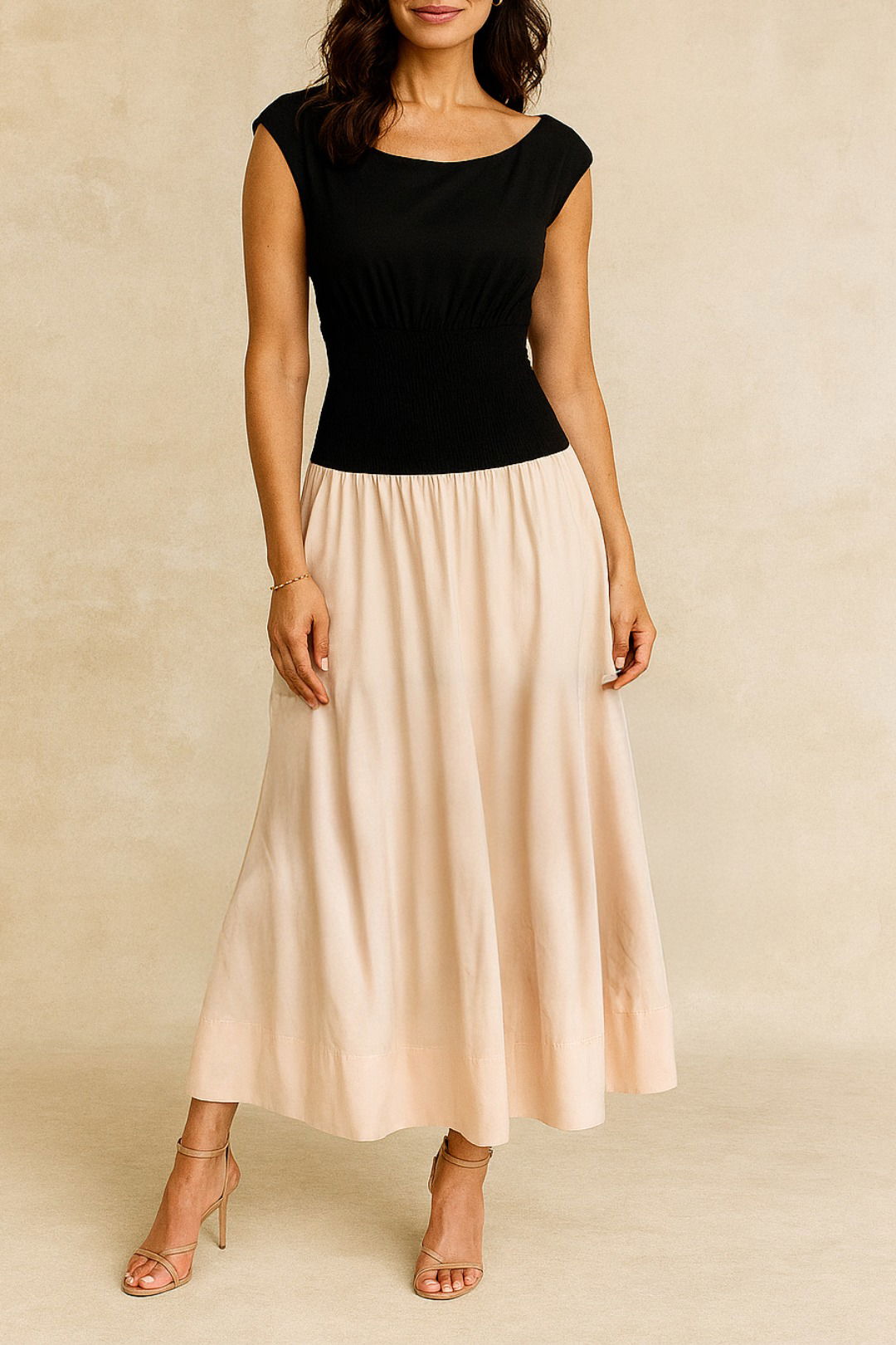 Dress Hire Brunch Veronika Maine Colour Block Gathered Dress