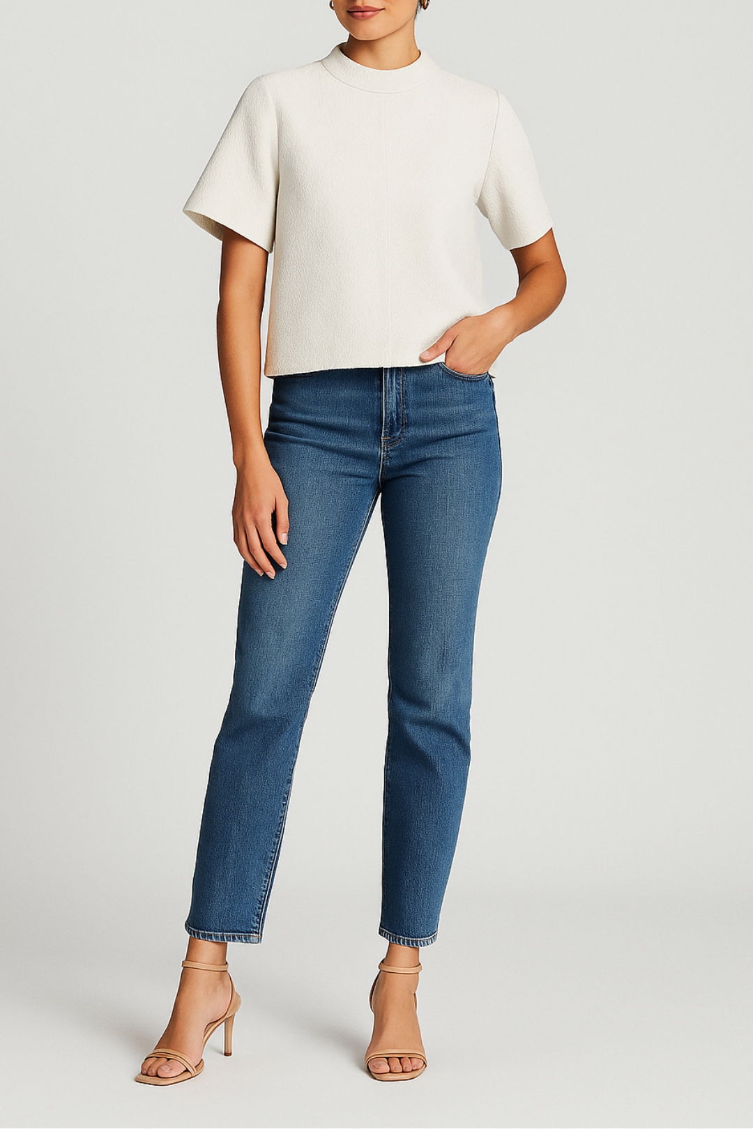 Dress hire brunch veronika maine Structured Round Neck Top