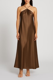 Dress Hire cocktail party By Malene Birger	Reganne Satin-Crepe Maxi Dress