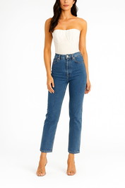 Dress Hire date night Dissh FRANCES CREAM STRAPLESS TOP