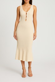 Dress hire daytime event Kookai Serah Keyhole Dress - Cashew