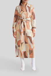 dress hire work event Brave & True  - Sampson Dress Earth Abstract