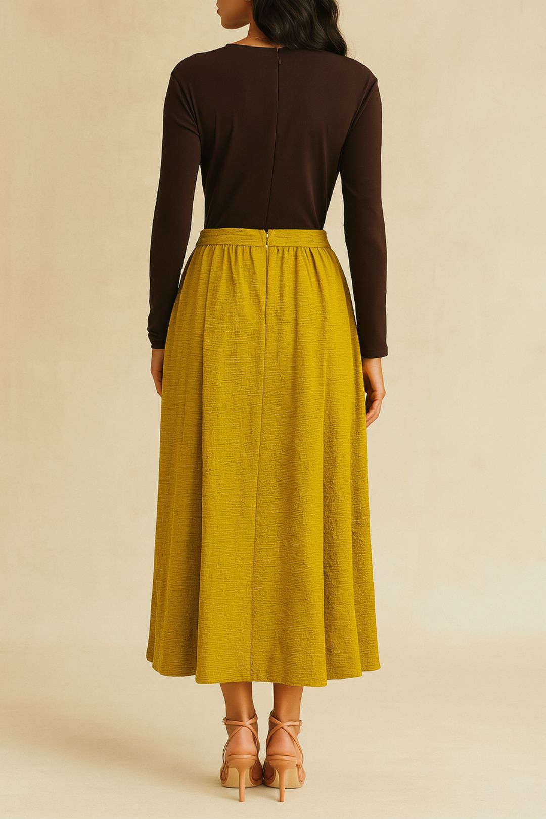 Dress Hire Work Event Veronika Maine	Crinkle Jacquard Midi Skirt