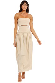 Esse Knit Strapless Midi Dress