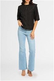 Ganni Scallop Collar Blouse