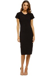 Ginger-and-Smart-Addictive-Crepe-Knit-Dress-Black-Front