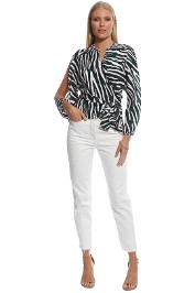 Ginger and Smart - Emperor Wrap Top - Green - Front