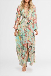 Hemant & Nandita Sage Ruched Maxi