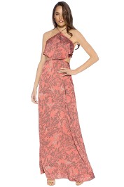 House of Harlow - Zoe Halter Dress - Pink - Front