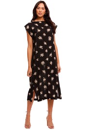 Kate Sylvester Mae Printed Midi Dress boat neck