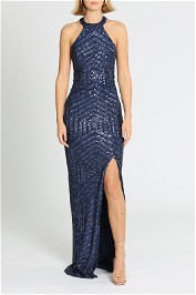 dress hire evening formal event Langhem  Julia Evening Gown navy