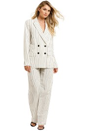 Laquintane-Double-Breasted-Jacket-and-High-Waisted-Pant-Set-Front