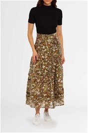 Ministry of Style Floral In Disguise Midi Skirt print