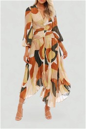 Ministry of Style Retro Resort Pleated Midi Dress