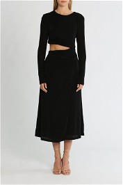Misha Arma Dress Black