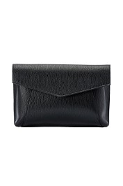 Olga Berg - Andrea Wide Foldover Clutch - Black - Front