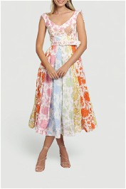 Zimmermann Postcard Spliced Midi Dress