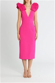 Rebecca Vallance Cupid's Bow Midi Plunging Neckline