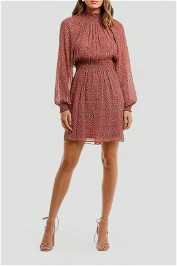 Saba Filigree Silk Mini Dress