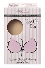 Secret Weapons - Lace Up Bra - Nude - Front