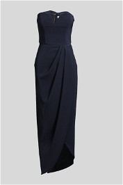 Shona Joy - Navy Core U Bustier Draped Dress