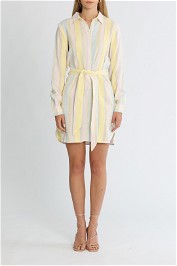 Summery Copenhagen Louise Long Sleeve Shirt Dress 361 Whisper White