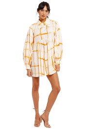 SWF Oversized Babydoll Dress Sunscape Long Sleeve