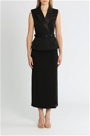 Tailored Midi Dress Black