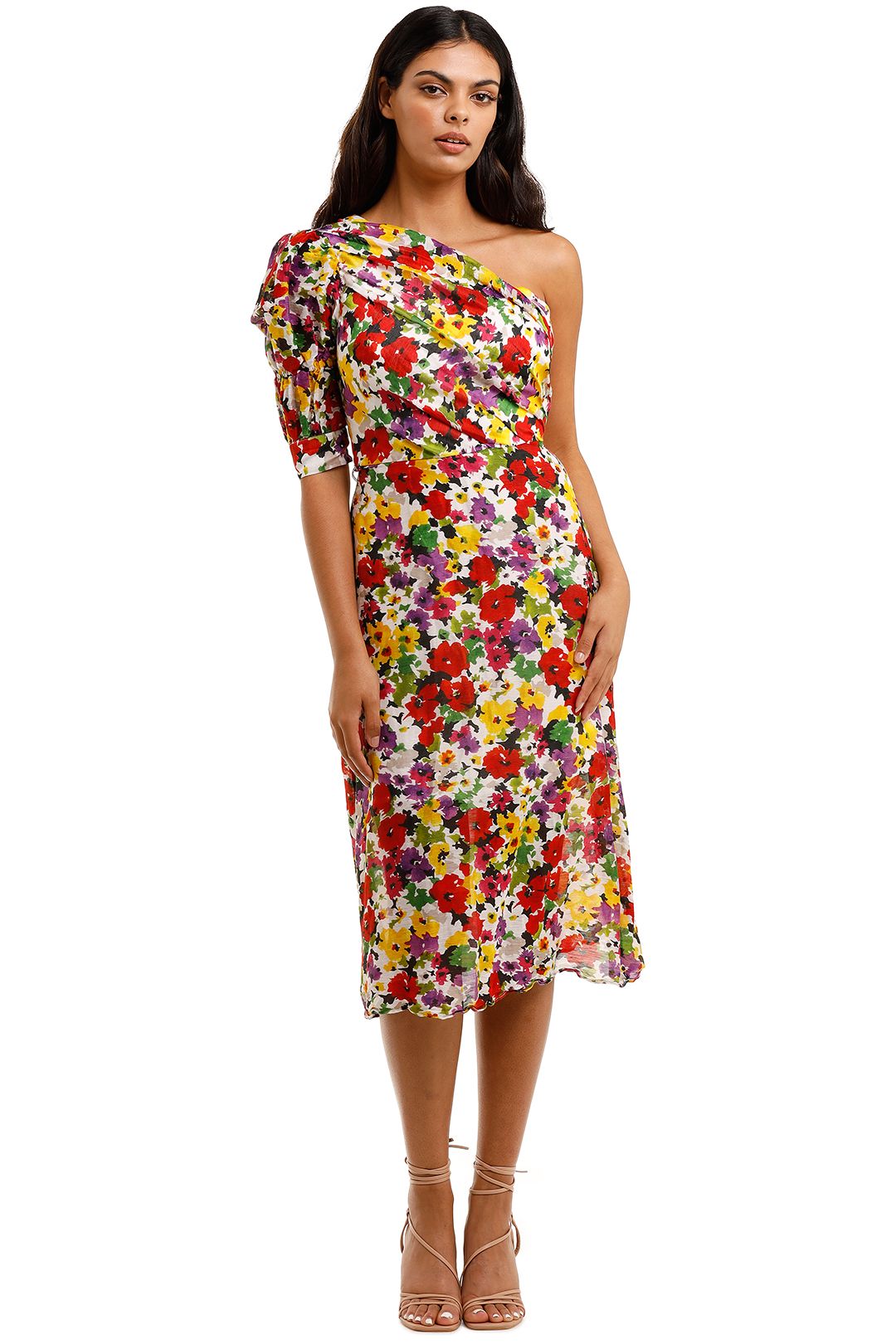 Talulah - The Blossom Midi Dress - Cloud Dancer