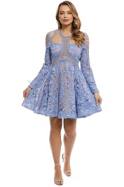 Thurley - Bluebell Lace Dress - Blue - Front