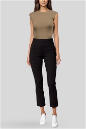 Veronika Maine Ribbed Knit Top in Beige