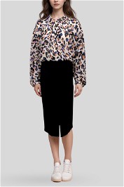 Veronika Maine Split Pencil Midi Skirt