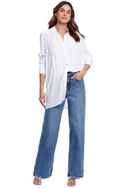 Witchery Gathered Yoke Blouse White