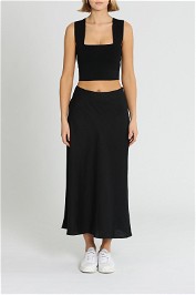 Witchery Linen Slip Midi Skirt