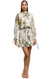 Zimmermann - Zippy Necktie Playsuit - Cream - Front